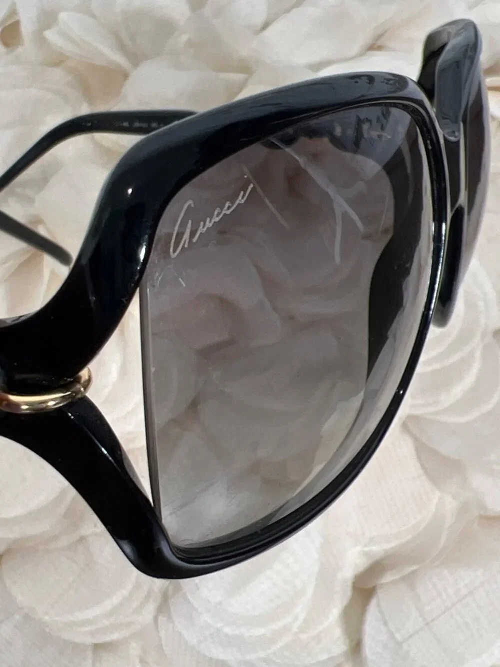 GUCCI Sunglasses GG 3584/S 59-15-115 Black and Rose Gold EUC